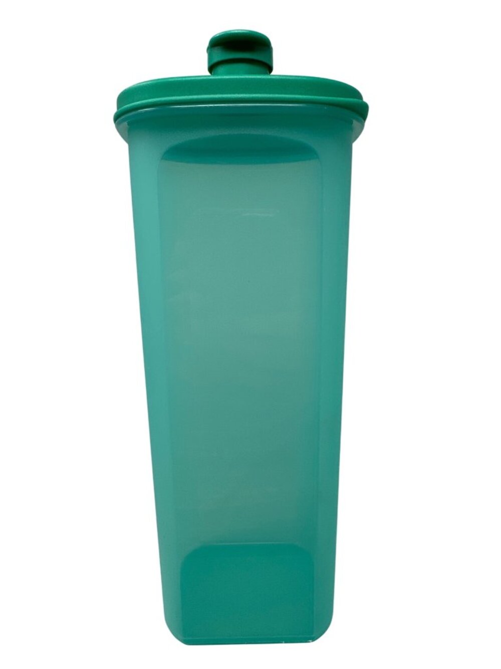 Tupperware Juice Container Green Slimline Tall Square 2 Quarts 5772D-1 Pitcher